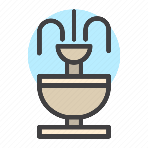 Fountain, park, water icon - Download on Iconfinder
