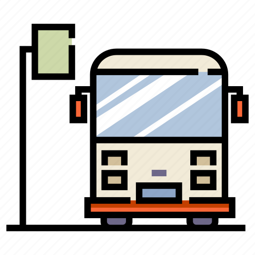Bus, bus stop, station, stop, transport, transportation, travel icon - Download on Iconfinder