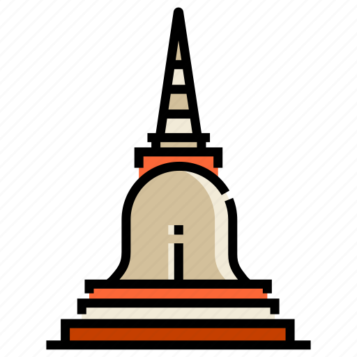 Ancient, buddha, buddhism, pagoda, sacred place, stupa, temple icon - Download on Iconfinder