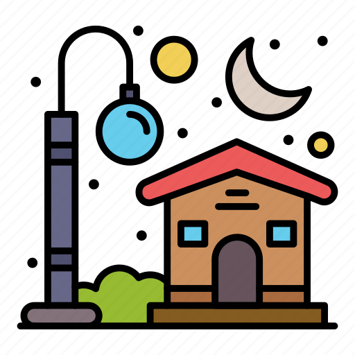 Home, house, light, moon icon - Download on Iconfinder