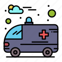 ambulance, car, hospital