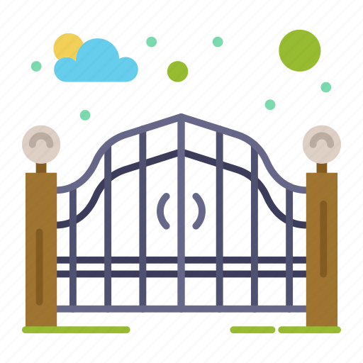 Entrance, garden, gate, street icon - Download on Iconfinder