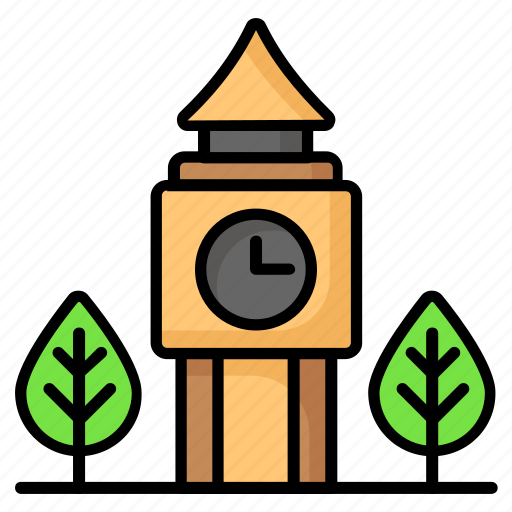 Clock, tower, big ben, timer, architecture, building, landmark icon - Download on Iconfinder