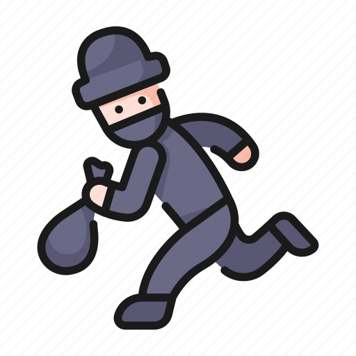 Escape, man, people, person, run, steal, thief icon - Download on Iconfinder