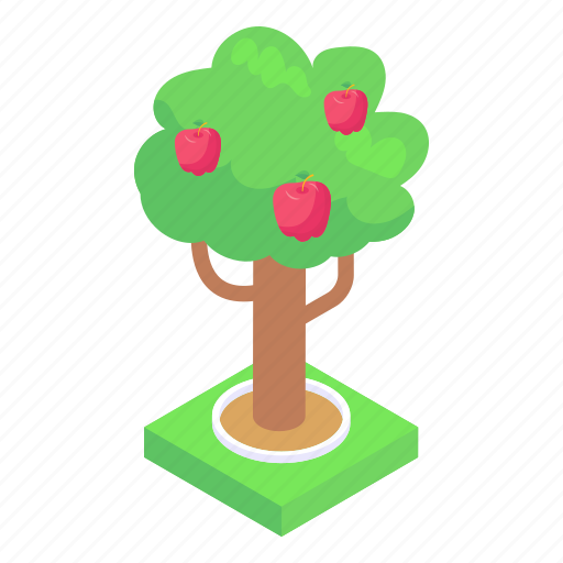 Greenery, fruit tree, apple tree, shrub, tree icon - Download on Iconfinder