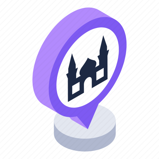 Mosque map, mosque location, mosque pointer, gps, location icon - Download on Iconfinder