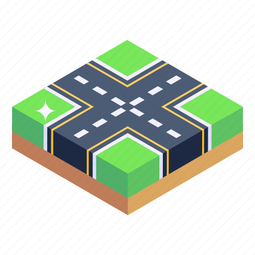 Crossroads, intersection roads, route intersection, crossway, intersection icon - Download on Iconfinder