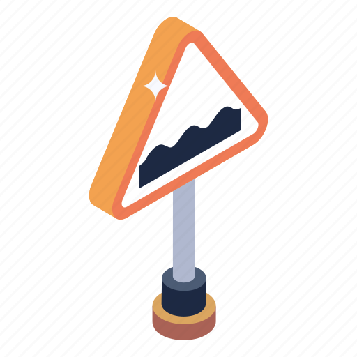 Speed humps, road stud, hump sign board, fingerpost, roadboard icon - Download on Iconfinder