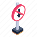 prohibited, arrow