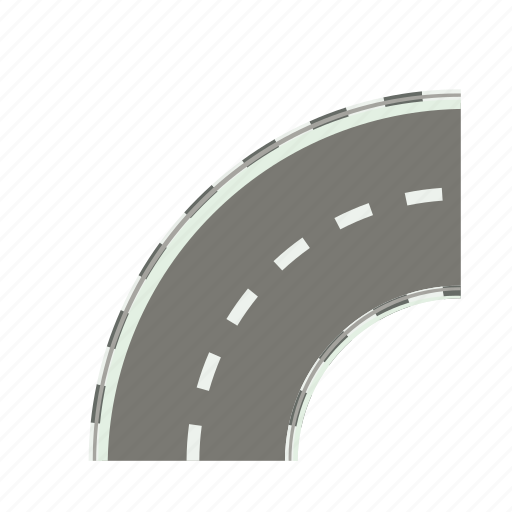 Asphalt, cartoon, curve, highway, road, transportation, way icon - Download on Iconfinder