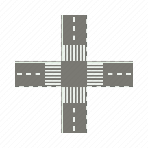 Cartoon, crosswalk, highway, pedestrian, road, transportation icon - Download on Iconfinder