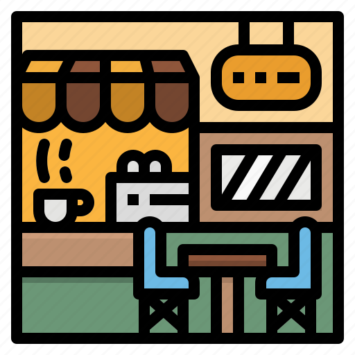 Buildings, cafe, coffee, park, shop icon - Download on Iconfinder