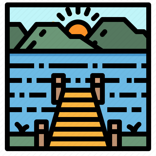 Lake, river, sea, tree, wave icon - Download on Iconfinder