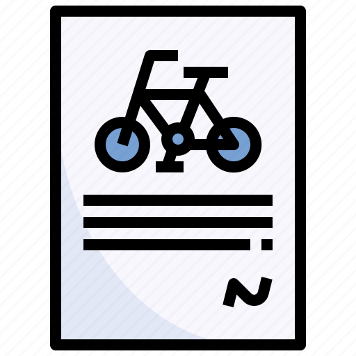 Contract, agreement, bike, document, rental icon - Download on Iconfinder