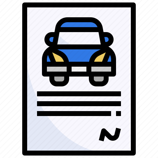 Contract, agreement, car, document, rental icon - Download on Iconfinder