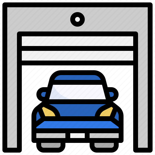 Garage, transportation, building, car, real, estate icon - Download on Iconfinder