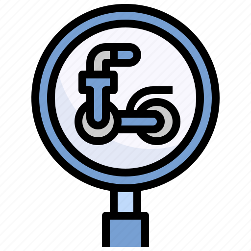 Scooter, search, magnifying, glass, kick, transport icon - Download on Iconfinder