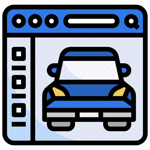 Website, booking, transportation, browser, car icon - Download on Iconfinder