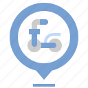 placeholder, transportation, scooter, pin, location