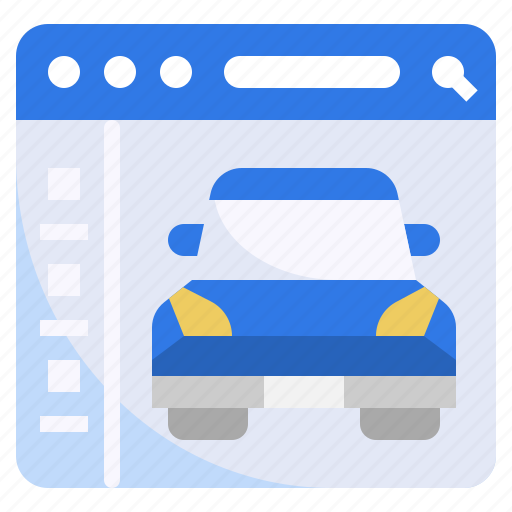 Website, booking, transportation, browser, car icon - Download on Iconfinder