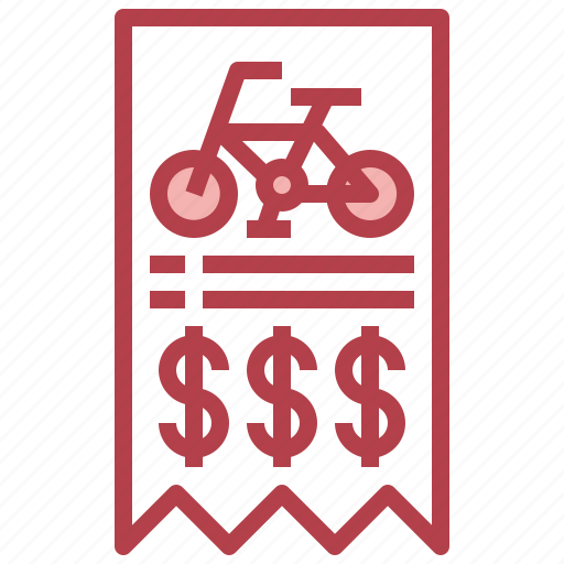 Receipt, invoice, rental, bike, transportation icon - Download on Iconfinder