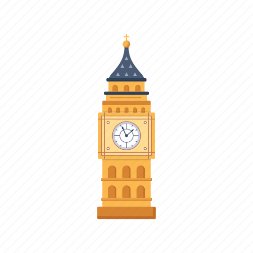Great clock, big ben, clock tower, london skyscraper, london monument icon - Download on Iconfinder