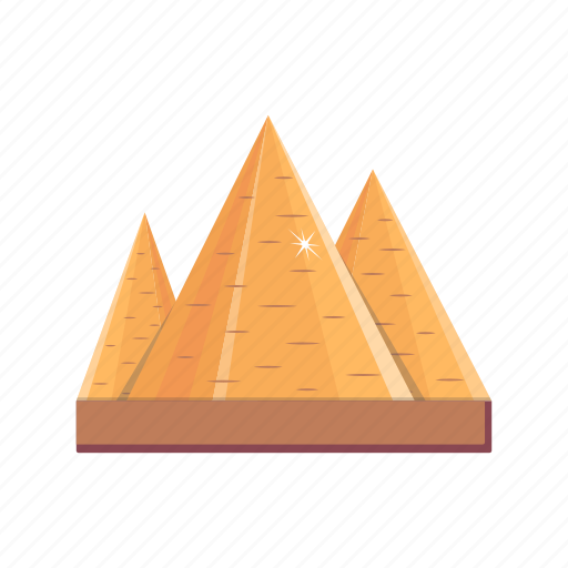 Giza pyramids, pyramids, giza mountains, pyramid mountains, egypt pyramid icon - Download on Iconfinder
