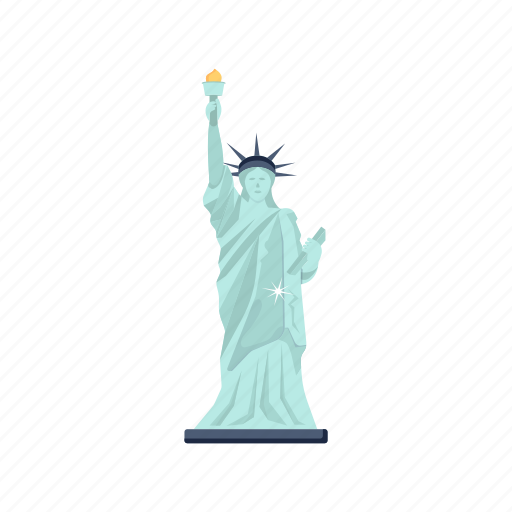 Neoclassical sculpture, liberty statue, copper statue, liberty sculpture, usa monument icon - Download on Iconfinder