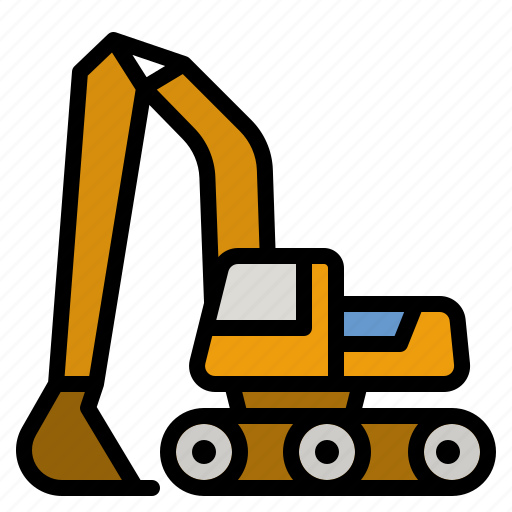Backhoe, loader, construction, machine, tow icon - Download on Iconfinder