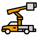 crane, lift, truck, hydraulic, vehicle