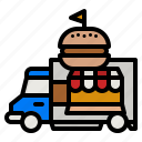 truck, food, burger, fastfood, transportation