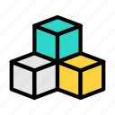 box, shape, design, cube, hacking