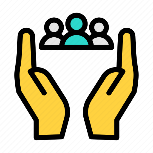 Care, protection, group, community, hand icon - Download on Iconfinder