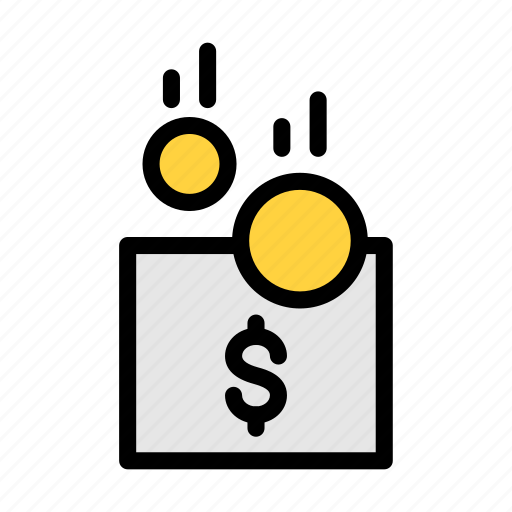 Paying, coins, dollar, box, currency icon - Download on Iconfinder