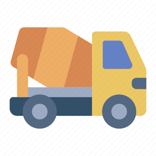 Truck, concrate, build, heavy, vehicle, engineering, construction icon - Download on Iconfinder