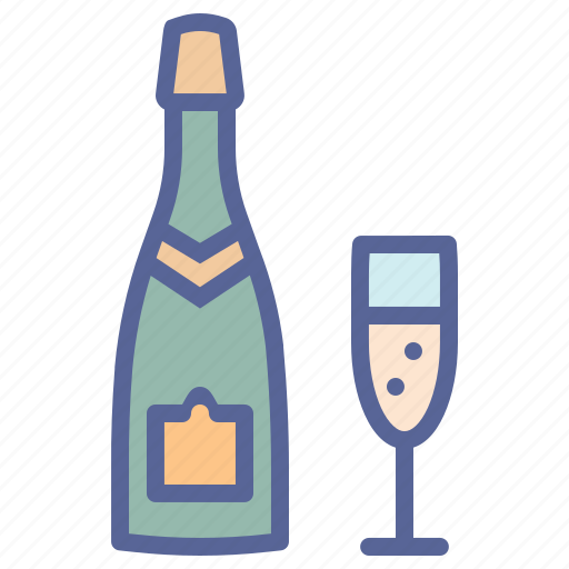 Champagne, glass, drink, alcohol, bottle, celebrate, cheers icon - Download on Iconfinder
