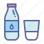 milk, bottle, drink, glass 