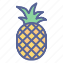 pineapple, tropical, fruit, food