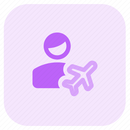 Flight, airplane, single user, vacation icon - Download on Iconfinder