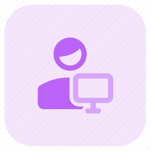 Monitor, computer, screen, single user icon - Download on Iconfinder