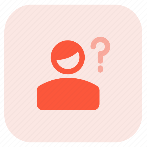 Question, mark, support, ask, single user icon - Download on Iconfinder
