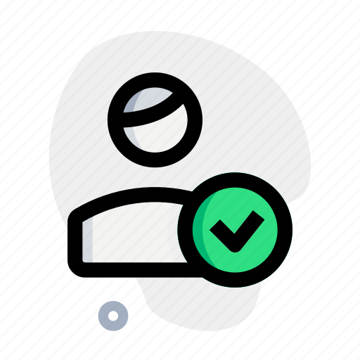 Check, accept, tick, mark, single user icon - Download on Iconfinder