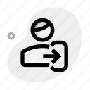 login, arrow, direction, single user