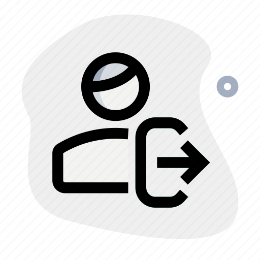 Logout, single user, exit, out icon - Download on Iconfinder