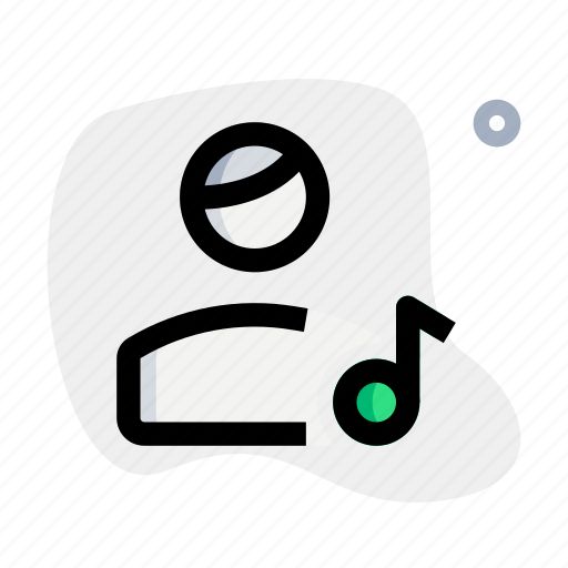 Musical note, single user, music, audio icon - Download on Iconfinder