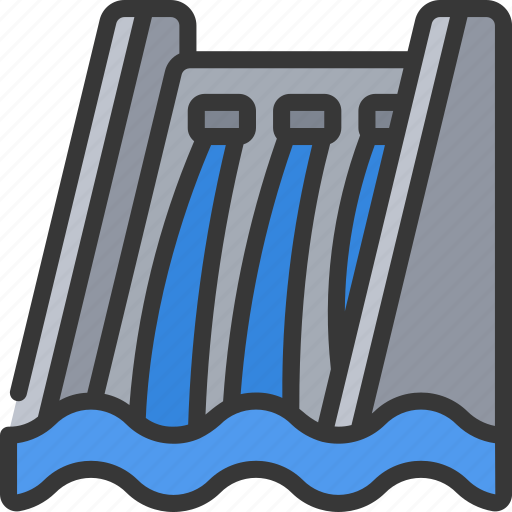 Clean, electric, energy, hydro, plant, water icon - Download on Iconfinder