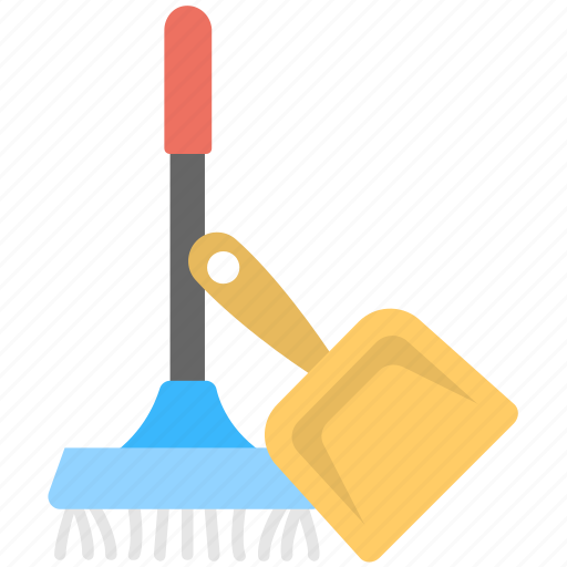 Broomstick, dustpan, floor cleaning, sweeping, sweeping floor icon - Download on Iconfinder