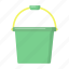 bucket, cleaning, cleanup, equipment, pail, tool 