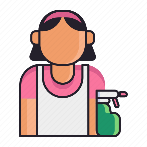 Cleaner, female, maid icon - Download on Iconfinder