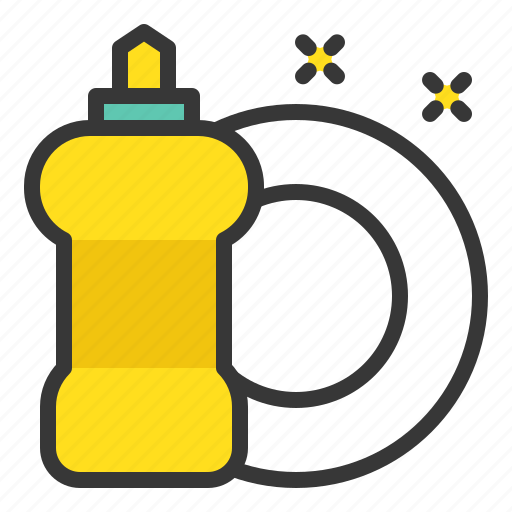 Clean, cleaning, cleaning supply, dish, dishwashing, dishwashing liquid, household icon - Download on Iconfinder
